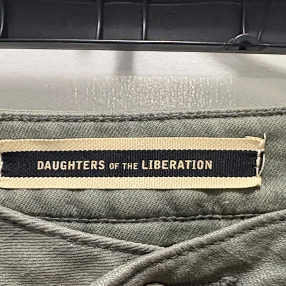 Daughters of the Liberation by Anthropologie Olive Green Women's Pants size 28